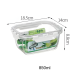 Glass Tupperware with Plastic Lid – 850 ml